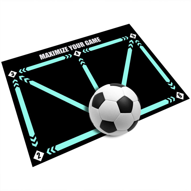 Avelena | Fußballtraining Matte Haltbar Rutschfest Zusammenklappbar Kinder Erwachsene Dribbling Training Matte Fußballtraining Innen Außen Ausrüstung