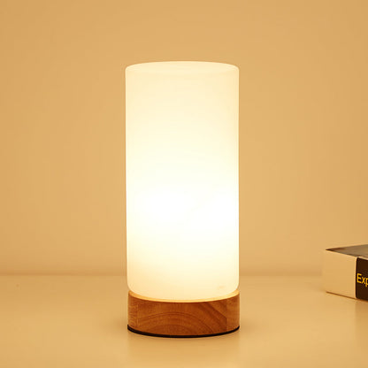 Avelena | Einzelleuchtmittel Globus/Zylinder/Quadratische Schirm Lese Buch Licht Moderne Holz Weiß Glas Arbeitsbeleuchtung