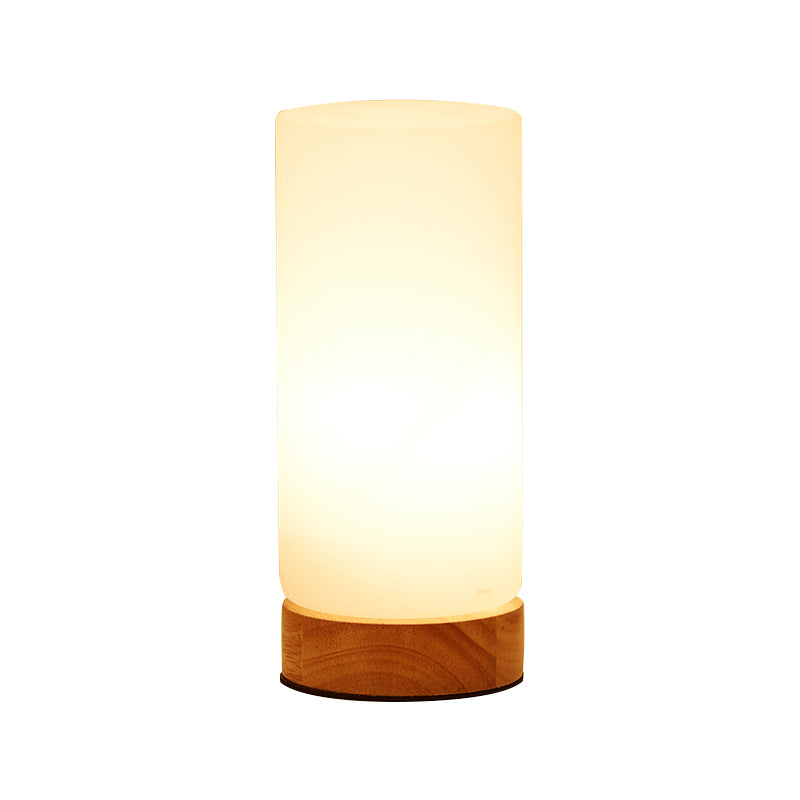Avelena | Einzelleuchtmittel Globus/Zylinder/Quadratische Schirm Lese Buch Licht Moderne Holz Weiß Glas Arbeitsbeleuchtung