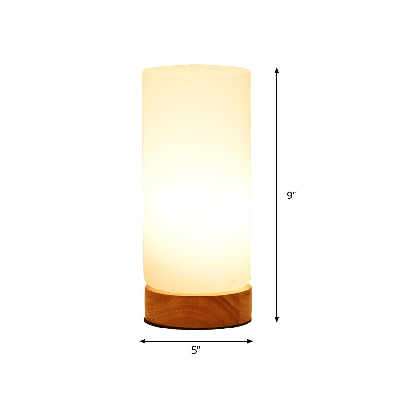 Avelena | Einzelleuchtmittel Globus/Zylinder/Quadratische Schirm Lese Buch Licht Moderne Holz Weiß Glas Arbeitsbeleuchtung