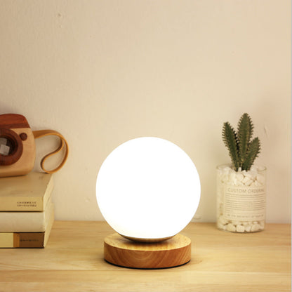 Avelena | Einzelleuchtmittel Globus/Zylinder/Quadratische Schirm Lese Buch Licht Moderne Holz Weiß Glas Arbeitsbeleuchtung