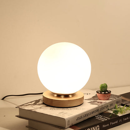 Avelena | Einzelleuchtmittel Globus/Zylinder/Quadratische Schirm Lese Buch Licht Moderne Holz Weiß Glas Arbeitsbeleuchtung