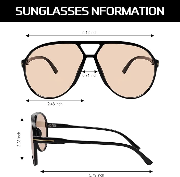Avelena | Retro Große Fliegerbrille