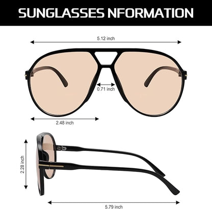 Avelena | Retro Große Fliegerbrille