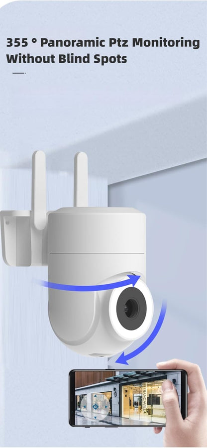 Avelena | Außen- und Innen-Sicherheitskamera 2K 355° Sichtfeld mit Nachtsicht