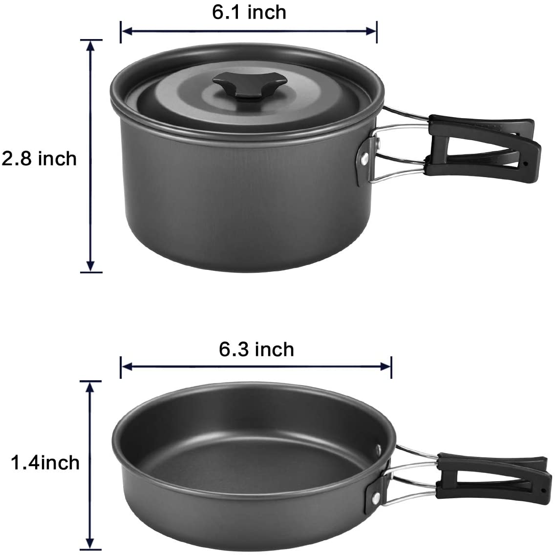 Avelena | Gonex 11Teilig/13Teilig/16Teilig/21Teilig Camping Küchenutensilien Set Mess Kit, Rucksackausstattung Kochutensilien, Stapelbare Tragbare Antihaft Topf Pfanne Kochen Für Outdoor Wandern