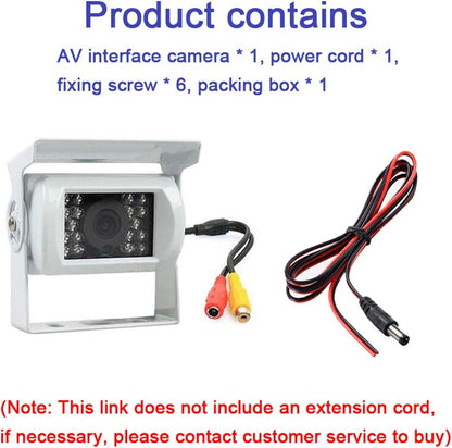 Avelena | Lkw-Rückfahrkamera 12V/24V mit 18 LED IR-Nachtsicht IP68