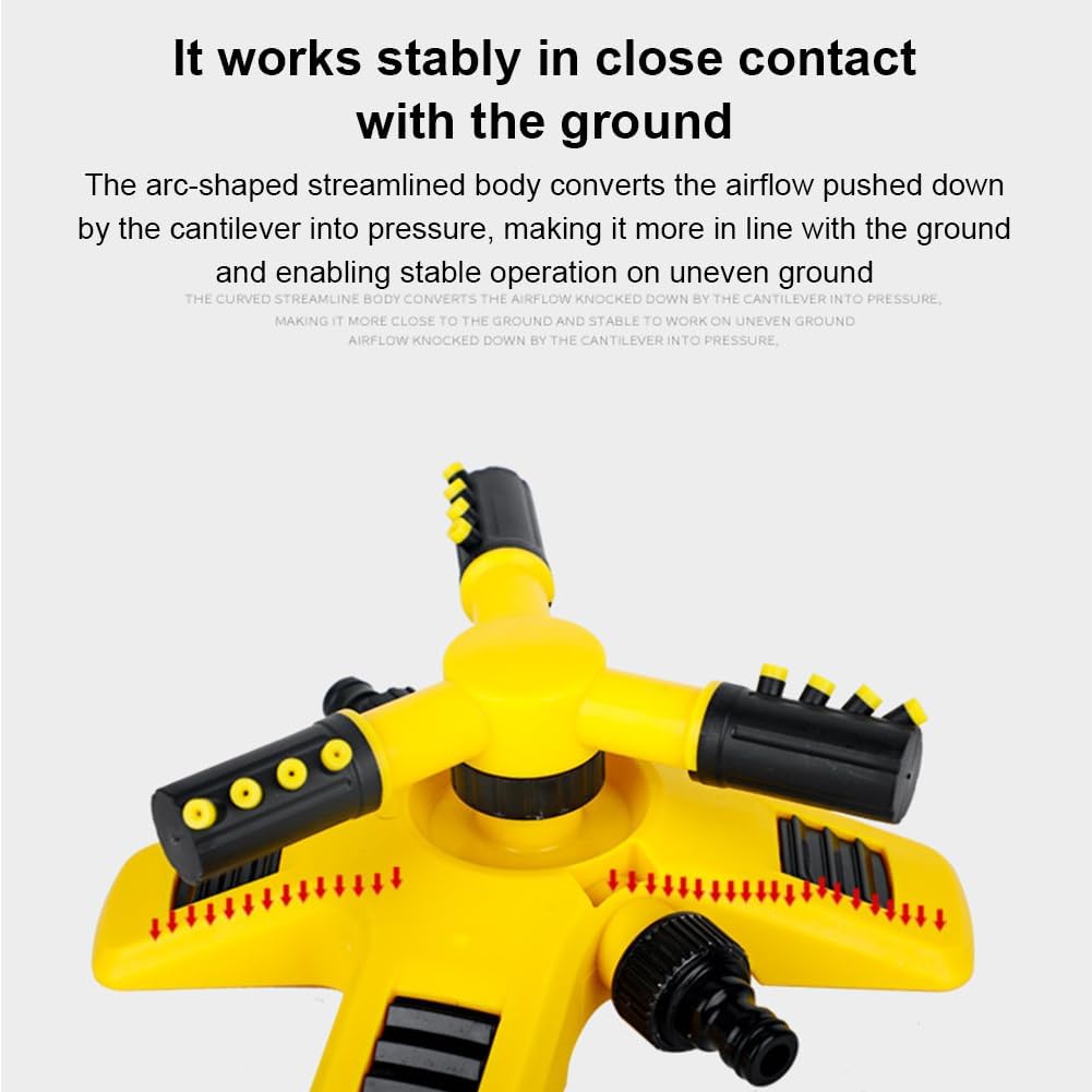 Avelena | 360° rotierender Rasenbewässerer | Stabile, mehrwinkelige Düsen für gleichmäßige Abdeckung in großen Gärten