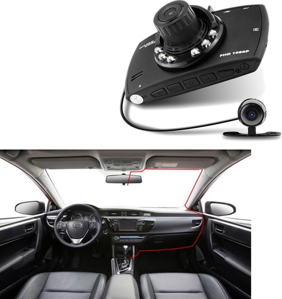 Avelena | Dual Lens Auto Dash Cam G30 2.7" LCD Full HD 1080P mit G-Sensor