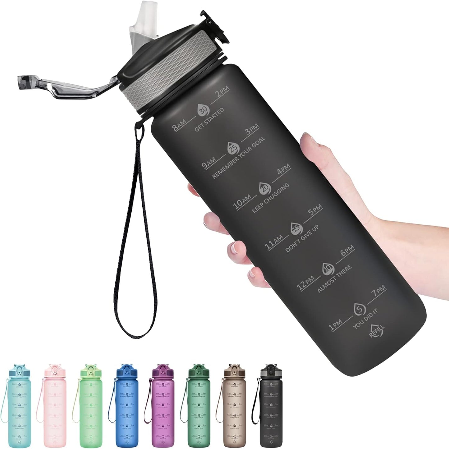 Avelena | Trendy Motivierende Trinkflasche 900Ml