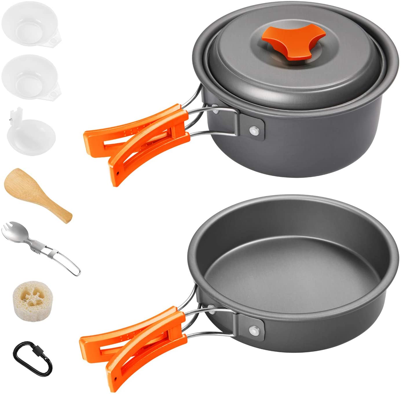 Avelena | Gonex 11-Teilig/13-Teilig/16-Teilig/21-Teilig Camping Küchenutensilien Set Mess Kit, Rucksackausrüstung Kochutensilien, Stapelbare Tragbare Antihafttopf Pfanne Kochen Für Outdoor Wandern