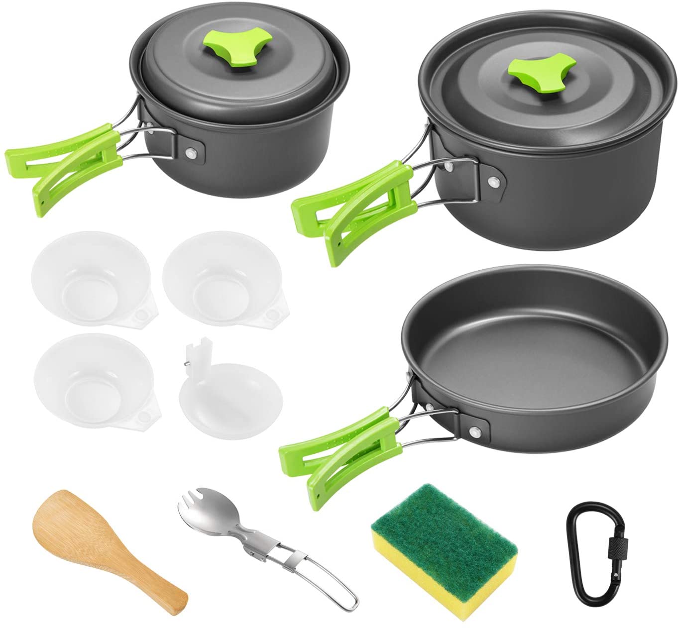 Avelena | Gonex 11Teilig/13Teilig/16Teilig/21Teilig Camping Küchenutensilien Set Mess Kit, Rucksackausstattung Kochutensilien, Stapelbare Tragbare Antihaft Topf Pfanne Kochen Für Outdoor Wandern
