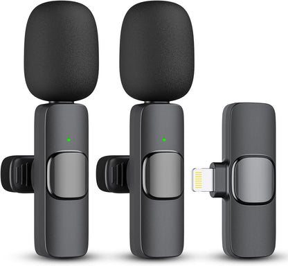 Avelena | 2-Pack kabelloses Mikrofon für iPhone iPad
