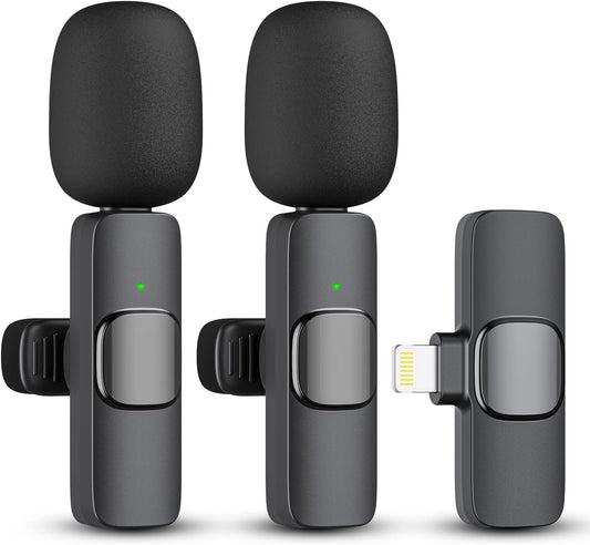 Avelena | 2-Pack kabelloses Mikrofon für iPhone iPad
