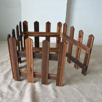 Avelena | Dekorativer Holz Gartenzaun für Beete und Außenbereiche