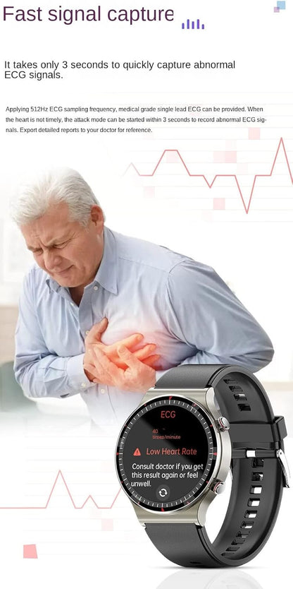 Avelena | CardioSense – Medizinische ECG-Smartwatch mit Osram-Sensor & 24/7 Gesundheitsüberwachung