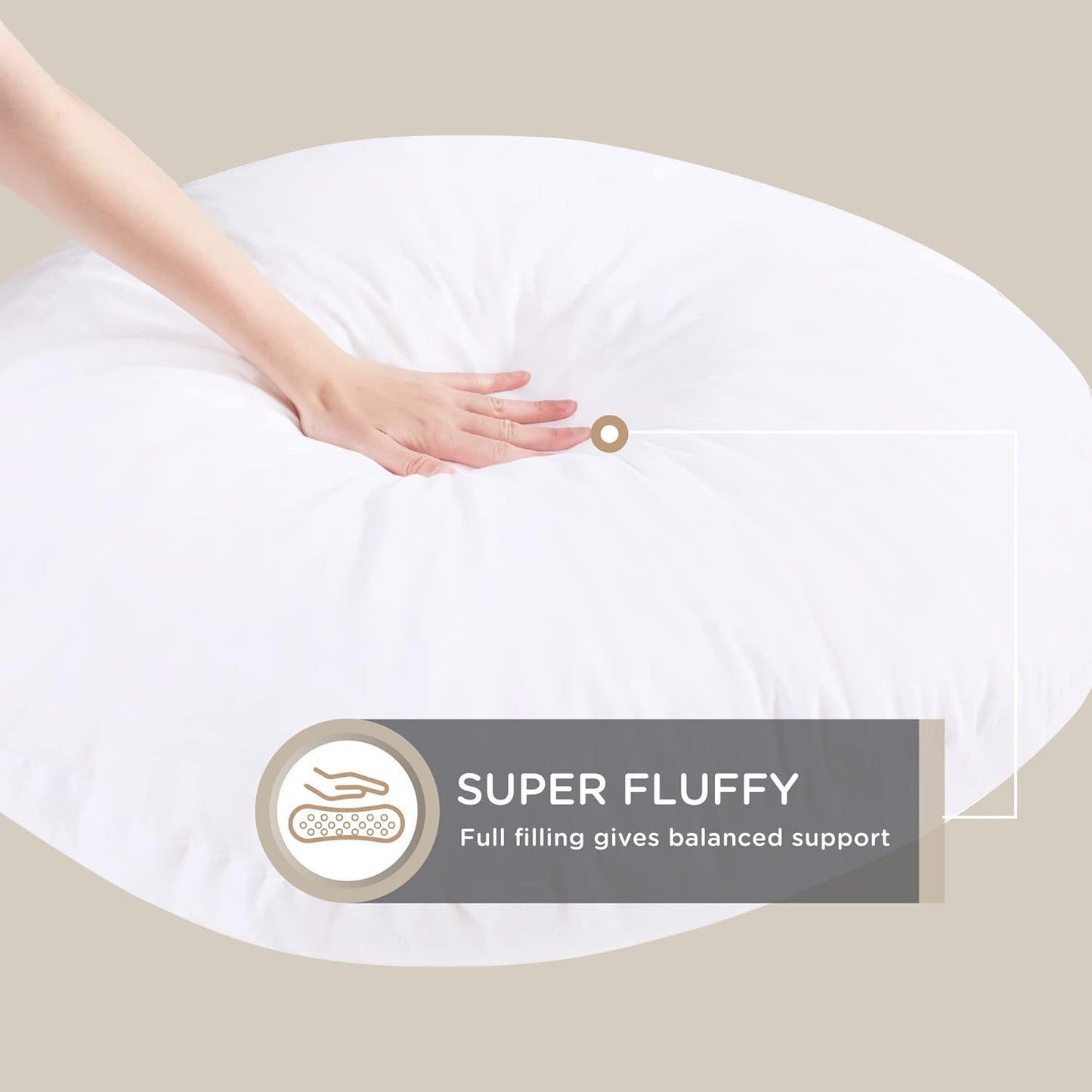 Avelena | Große Runde Memory Foam Kissen