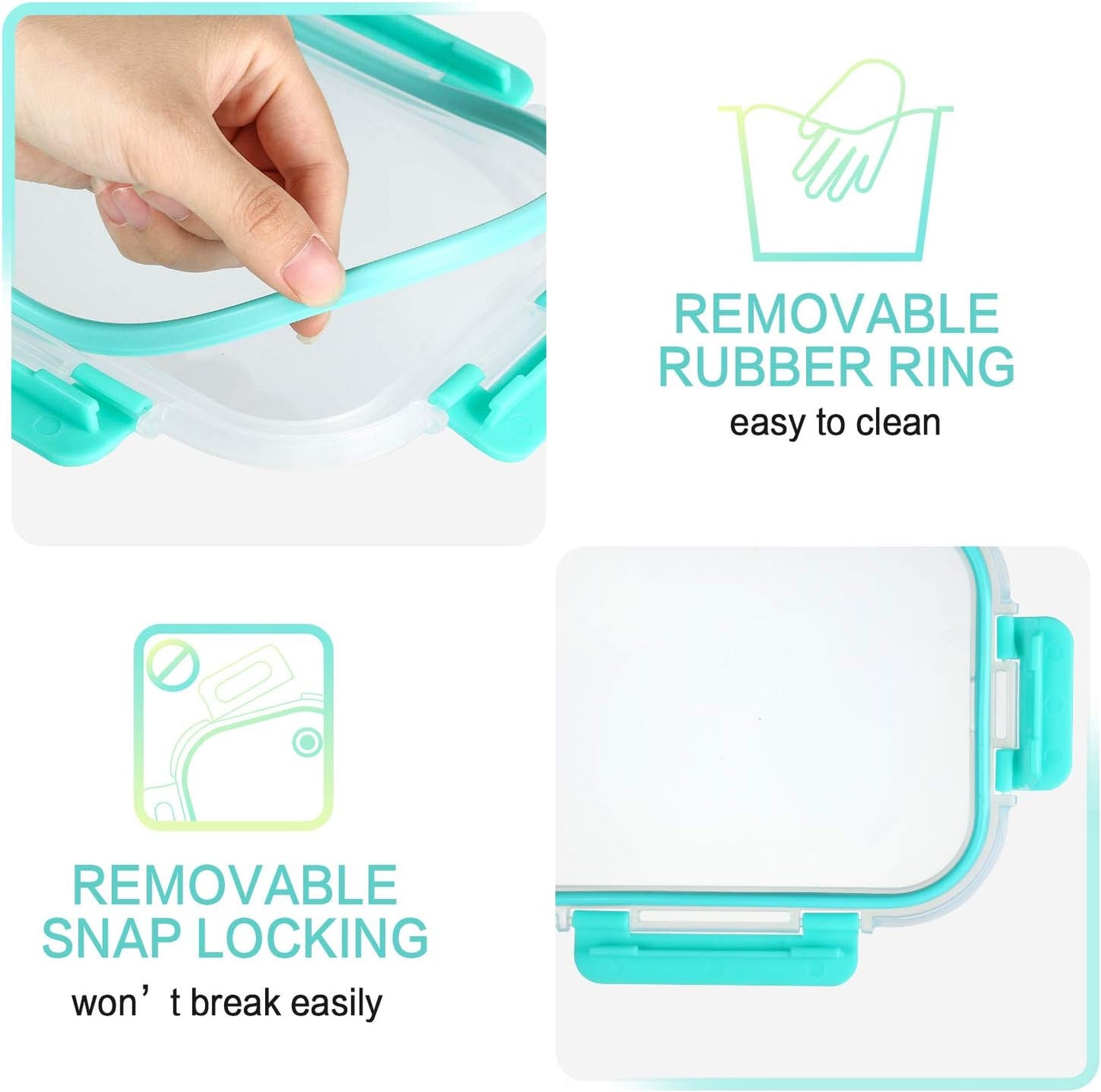 Avelena | Glas Meal Prep Container 5Er-Pack 1L