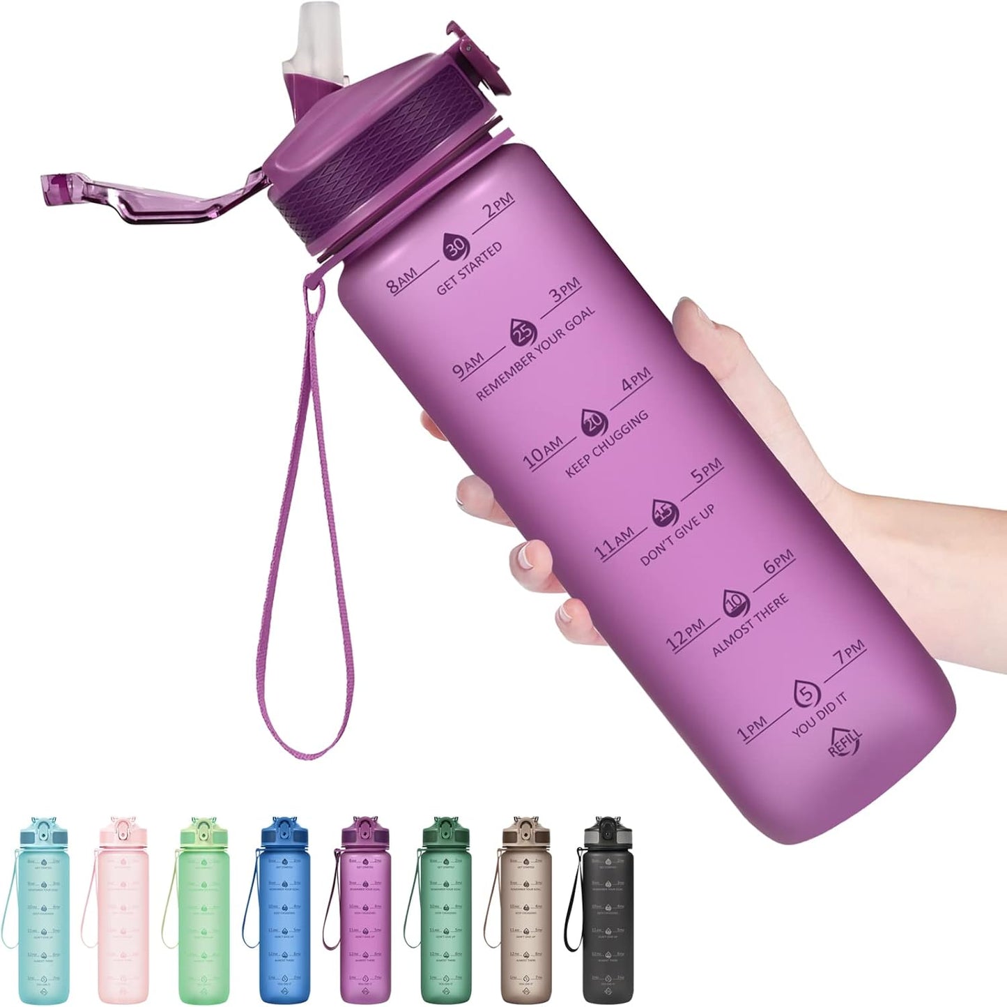 Avelena | Trendy Motivierende Trinkflasche 900Ml