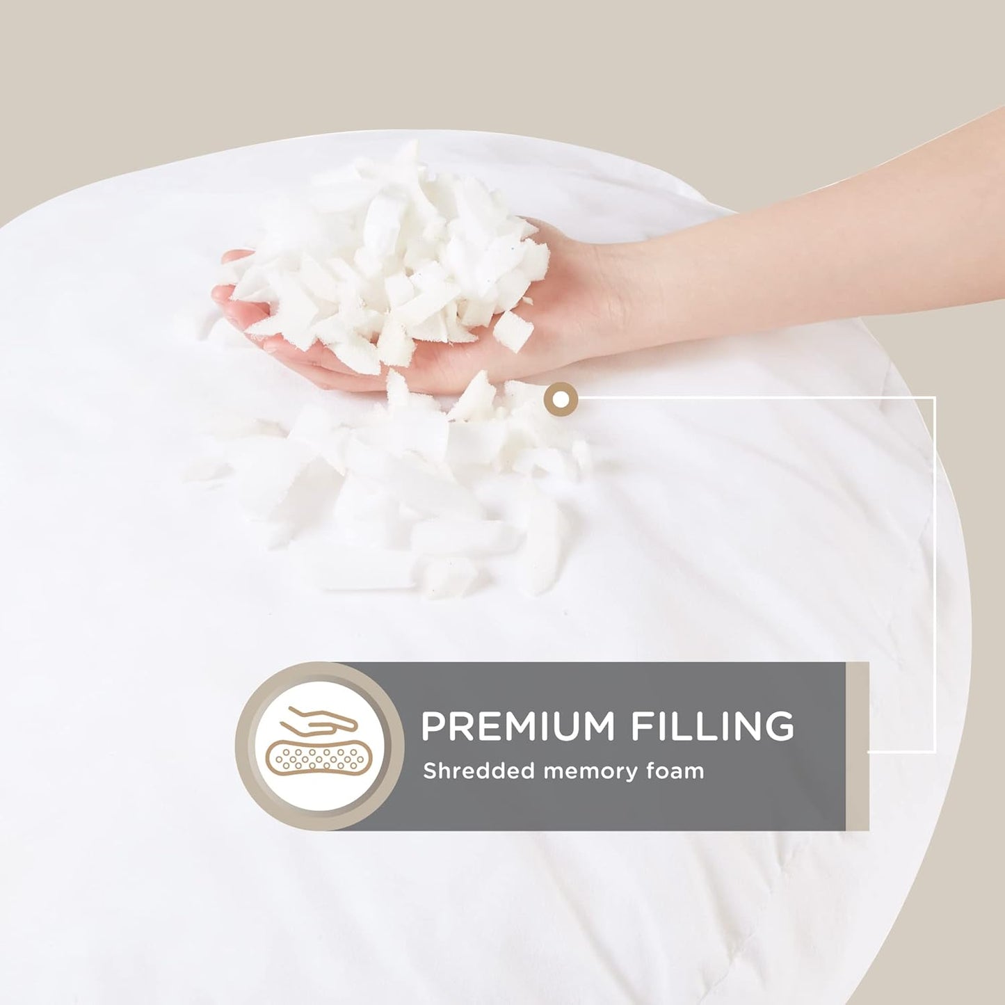 Avelena | Große Runde Memory Foam Kissen