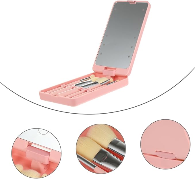 Avelena | Glowbürsten Wiederaufladbares Led-Licht Reise Make-Up Pinsel Set