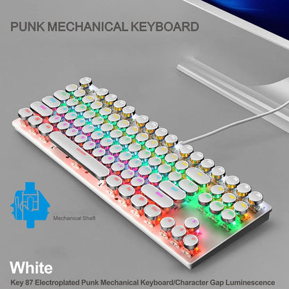 Avelena | 87-Tasten Mechanische Gaming-Tastatur RGB Hintergrundbeleuchtet Blaue Schalter