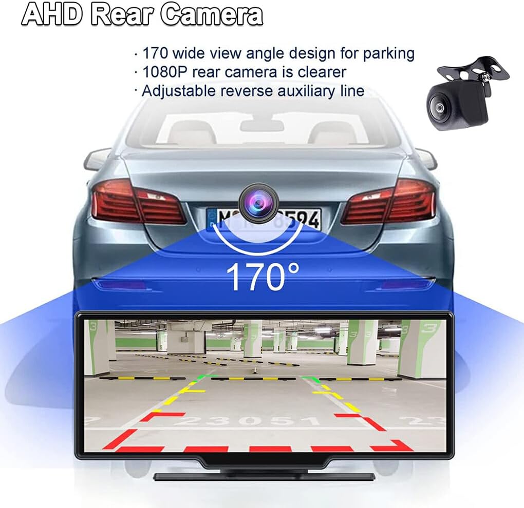 Avelena | CarVision Pro – Smartes Auto-Display mit Apple CarPlay, Android Auto & Dash-Kamera