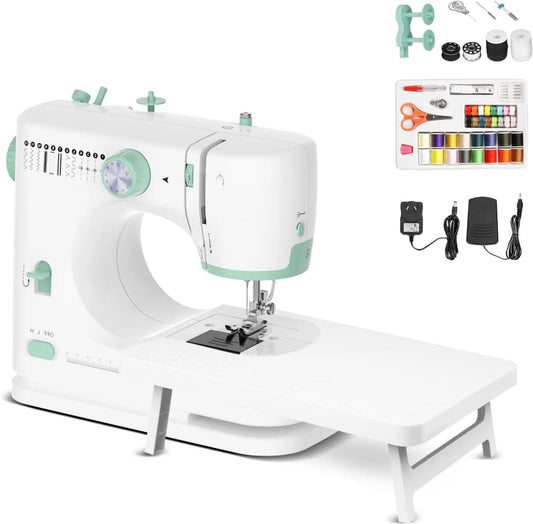 Avelena | Tragbare Nähmaschine mit 12 Stichen & Erweiterungstisch – StitchPro