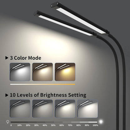 Avelena | 77 LED Tischklemmlampe mit 70 cm flexiblem Schwanenhals – Ravien