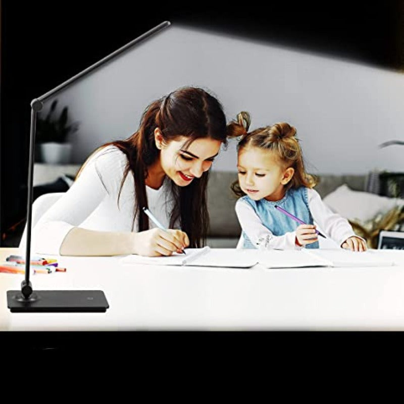 Avelena | LED-Schreibtischlampe, Touch-Control-Schreibtischlampe mit 3 Helligkeitsstufen, dimmbare Büronlampe mit verstellbarem Arm, faltbare Tischlampe für Tisch Schlafzimmer Nachttisch Büro