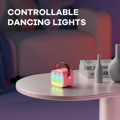 Avelena | Tragbare Mini Karaoke Maschine mit Bluetooth Lautsprecher & 2 Wireless Mikros – Veylo
