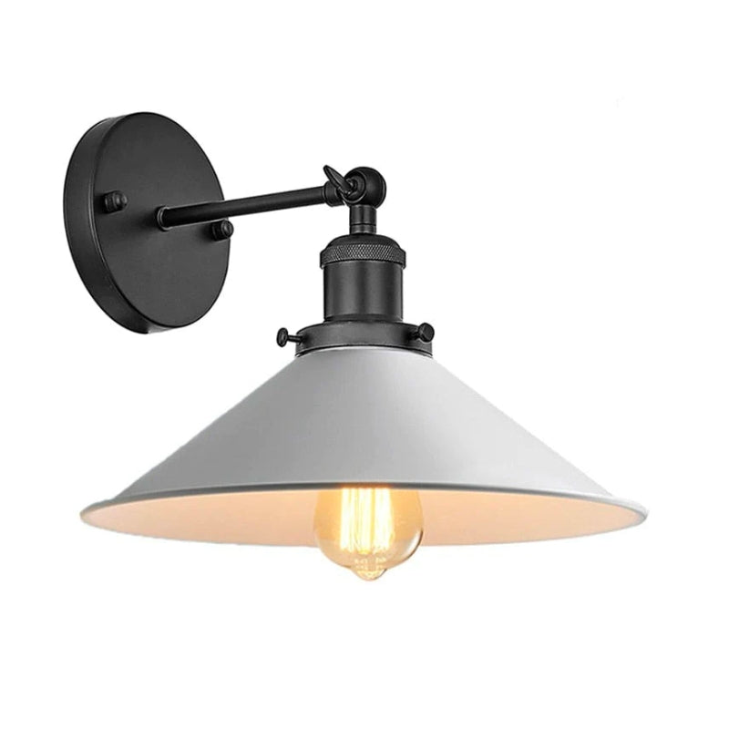 Avelena | Weiß Industriell Vintage Wand Sconce Licht