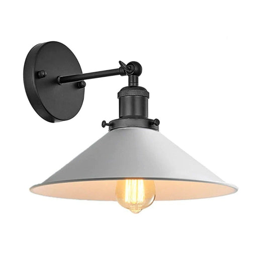 Avelena | Weiß Industriell Vintage Wand Sconce Licht