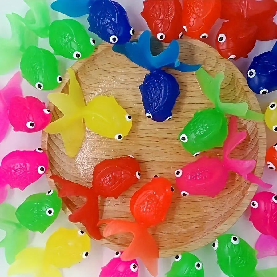 Avelena | Bade-Spielzeug Schwimmendes Gummi-Fisch Set 12-Pack