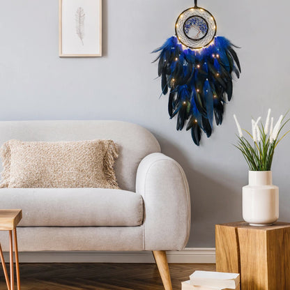 Avelena | Frendorf Kristall Lebensbaum Feder Glühen Traumfänger