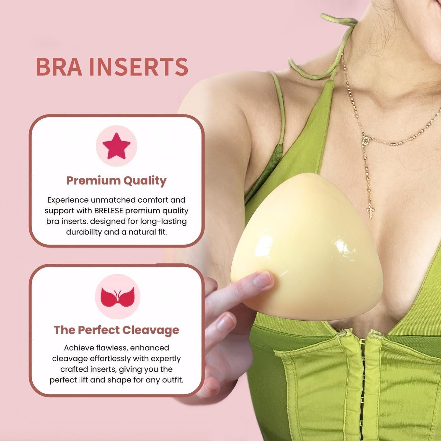 Avelena | Damen Push-Up BH Pads | Unsichtbare Lift Einlagen | Selbstklebend & Wiederverwendbar