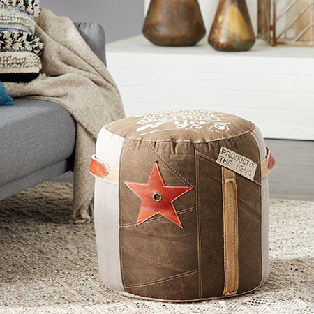 Avelena | Rústico Stil Pouf Stuhl