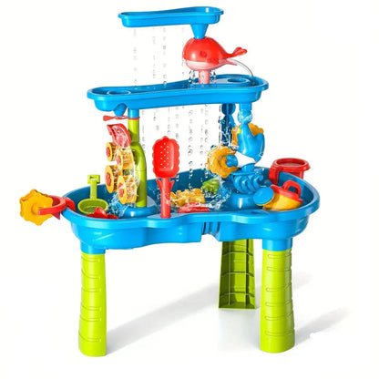 Avelena | 3-Layer Sand- und Wassertisch | Spaßiges und lehrreiches Spielset für Kinder im Alter von 1–5