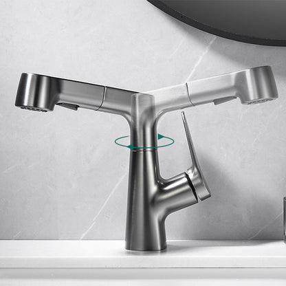 Avelena | Ausziehbarer Vessel Wasserhahn Moderner Waschbecken Wasserhahn mit einem Hebelgriff