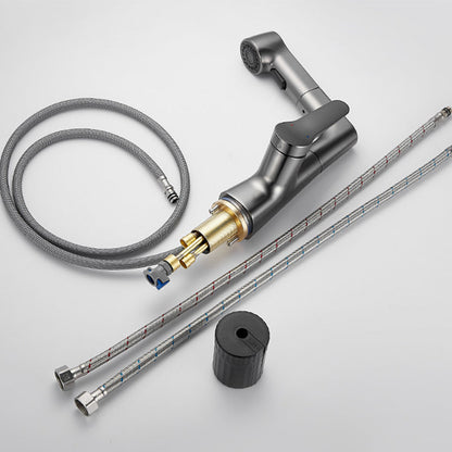 Avelena | Ausziehbarer Vessel Wasserhahn Moderner Waschbecken Wasserhahn mit einem Hebelgriff