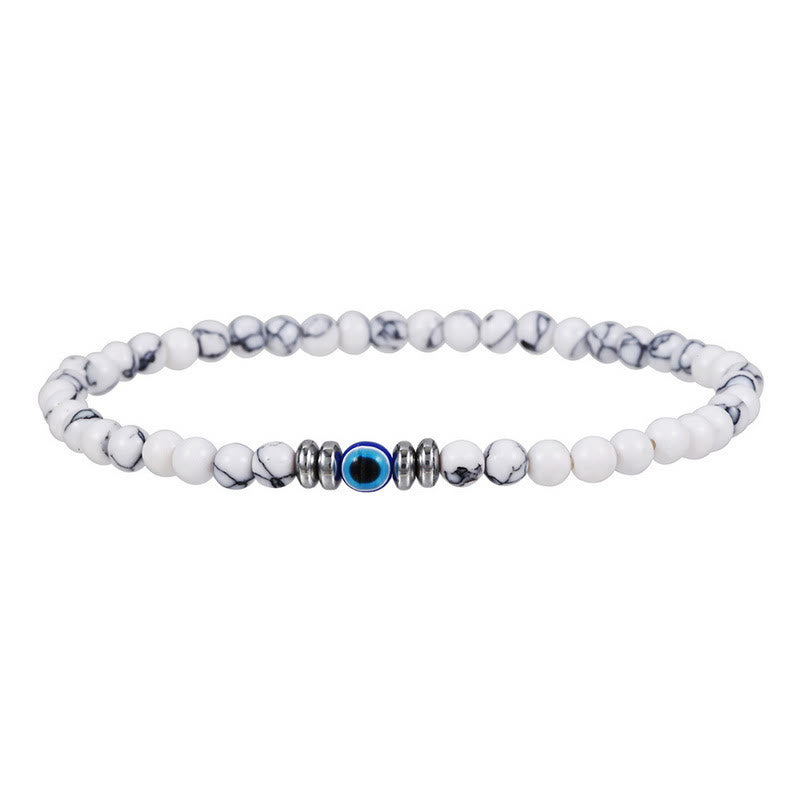 Avelena | Gemachte 4Mm Natürliche Steinarmband mit Bösem Blick Thor Edition für Männer