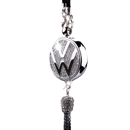 Avelena | Auto-Logo Parfüm-Anhänger | Kristall & Zinklegierung | Funkelnde Dekoration & Geschenkidee