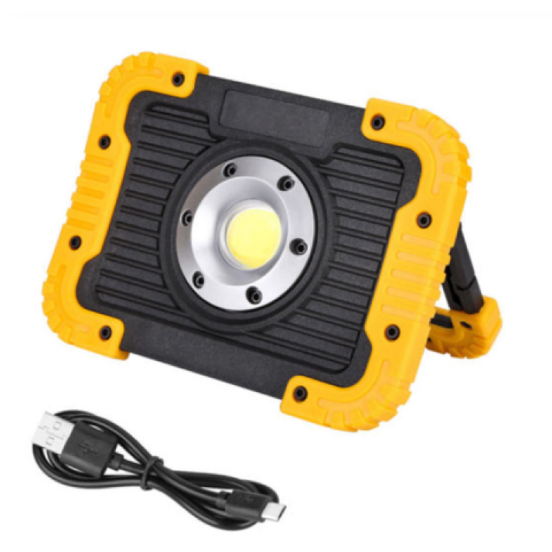 Avelena | Wiederaufladbare LED Baustellenstrahler – Tragbare Arbeitsleuchte mit USB und Robuster Hülle