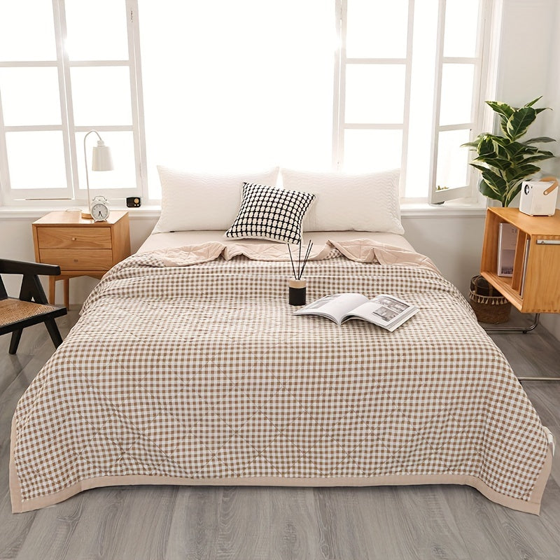 Avelena | Elegante Preppy Karomuster Sommerdecke für Kalte Nächte