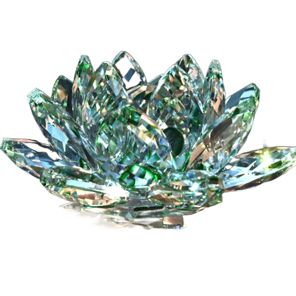 Avelena | Kristall Lotusblume Figurine Zuhause Hochzeit Dekoration Glas Kunstsammlung Briefbeschwerer Büro Tisch Ornamente Souvenir Geschenke