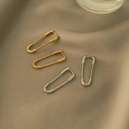 Avelena | Goldene und Silberne Paperclip Ohrringe Viola Design
