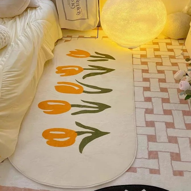 Avelena | Nachttisch Tulpen Teppich