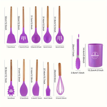 Avelena | Luxux Silikon Küchenhelfer Set (12-Teilig)