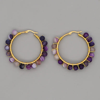 Avelena | Elegante Boho Von Der Natur Inspirierte Kristall-Ohrringe
