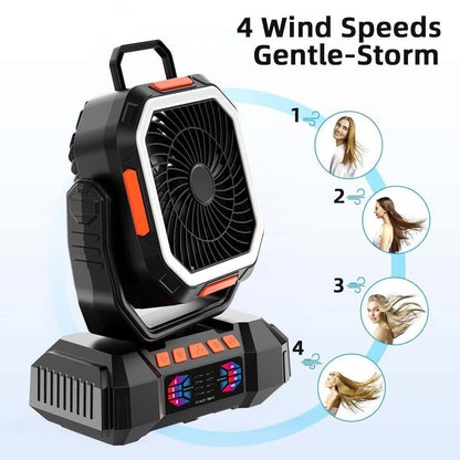 Avelena | Tragbarer wiederaufladbarer Campingventilator